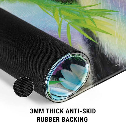 Rainbow Pandas with Butterflies by Sheena Pike Gaming Mouse Pad